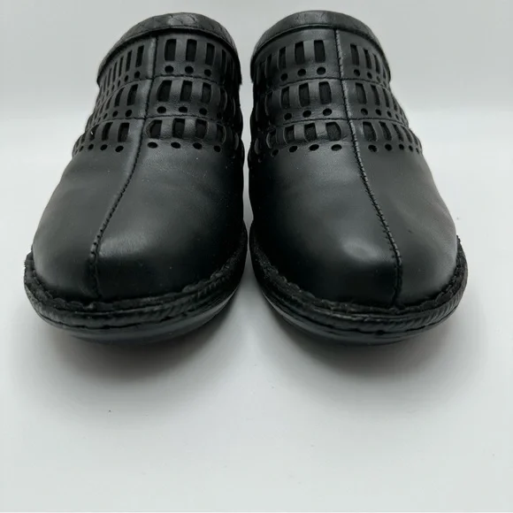 LOBO SOLO Asturias Black Clogs Mules Leather Sz 9M NIB - Picture 4 of 13